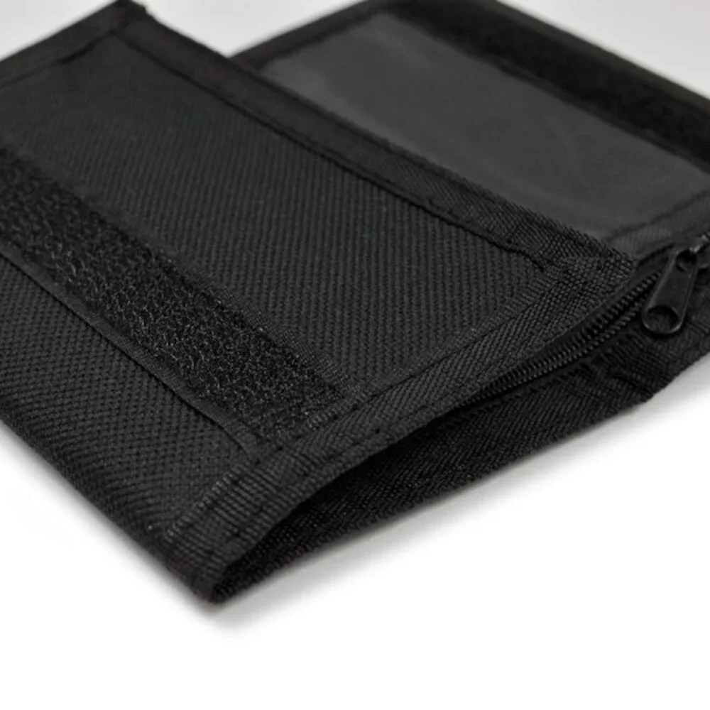 Skull and Crossbones - Red / Black- Tri-Fold Velcro Wallet- Unisex - NWT